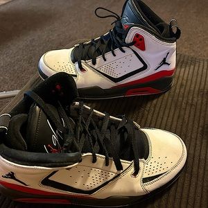 Nike Air Jordan Men's White and Black Sneakers